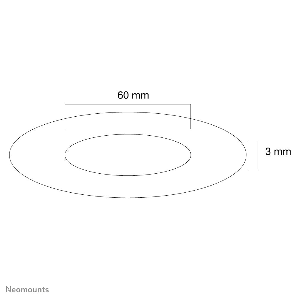 Neomounts FPMA-CRW6 Abdeckrosette - Durchm. 60 mm