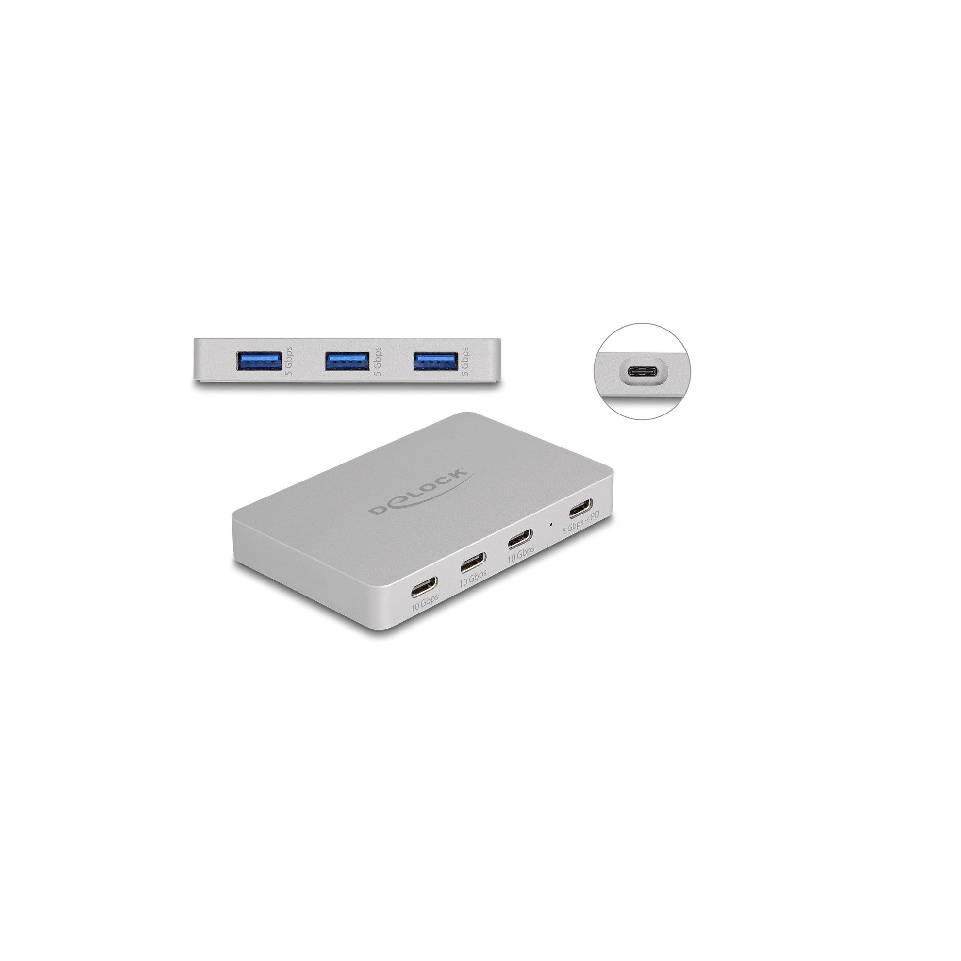 Delock 7 Port USB Hub 4x USB-C Buchse