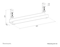 Neomounts ADS07-121BL Kabelwanne - Klemmhalterung - universal