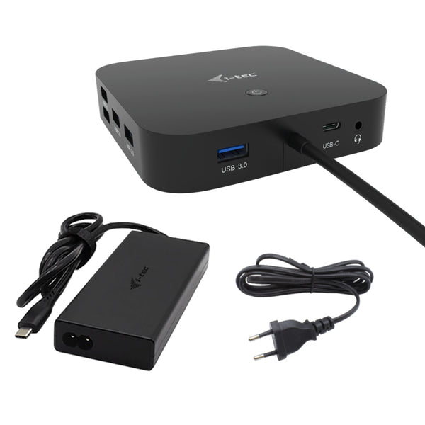 i-tec Station d'accueil USB-C HDMI double DP avec Power Delivery 100 W + Chargeur universel 100 W