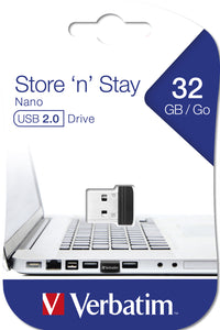 Verbatim Store 'n' Stay NANO - USB-Stick 32 GB - Schwarz