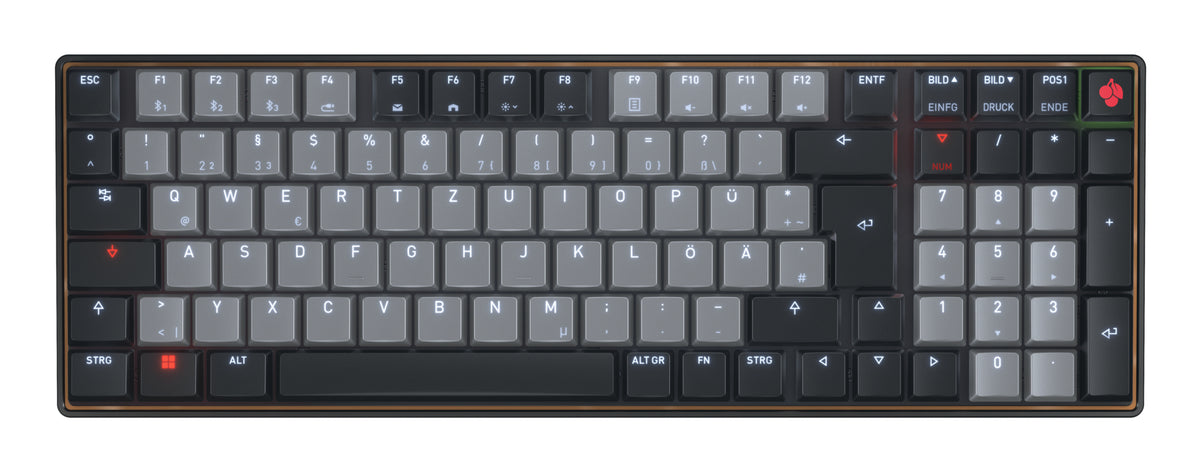 CHERRY KW 550 MX LP Tastatur Heimbüro USB + Bluetooth QWERTZ Deutsch Schwarz