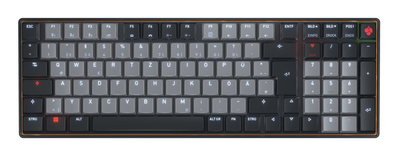 CHERRY KW 550 MX LP Tastatur Heimbüro USB + Bluetooth QWERTZ Deutsch Schwarz