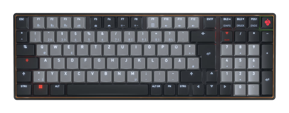 CHERRY KW 550 MX LP Clavier Bureau à domicile USB + Bluetooth QWERTZ Allemand Noir