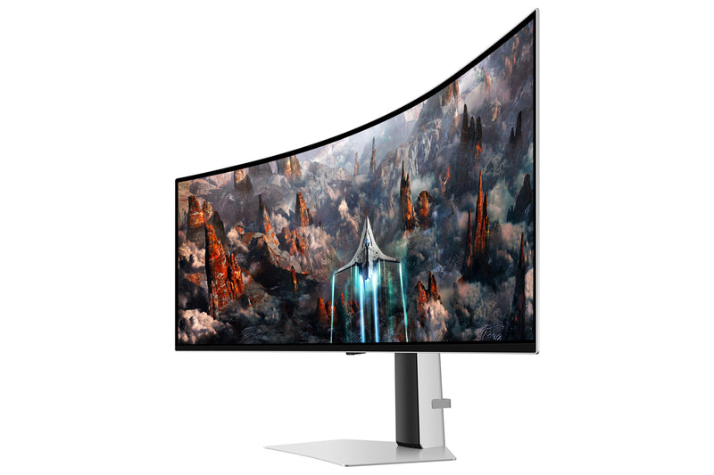 Samsung G93SC Computerbildschirm 124,5 cm (49") 5120 x 1440 Pixel Dual QHD OLED Silber