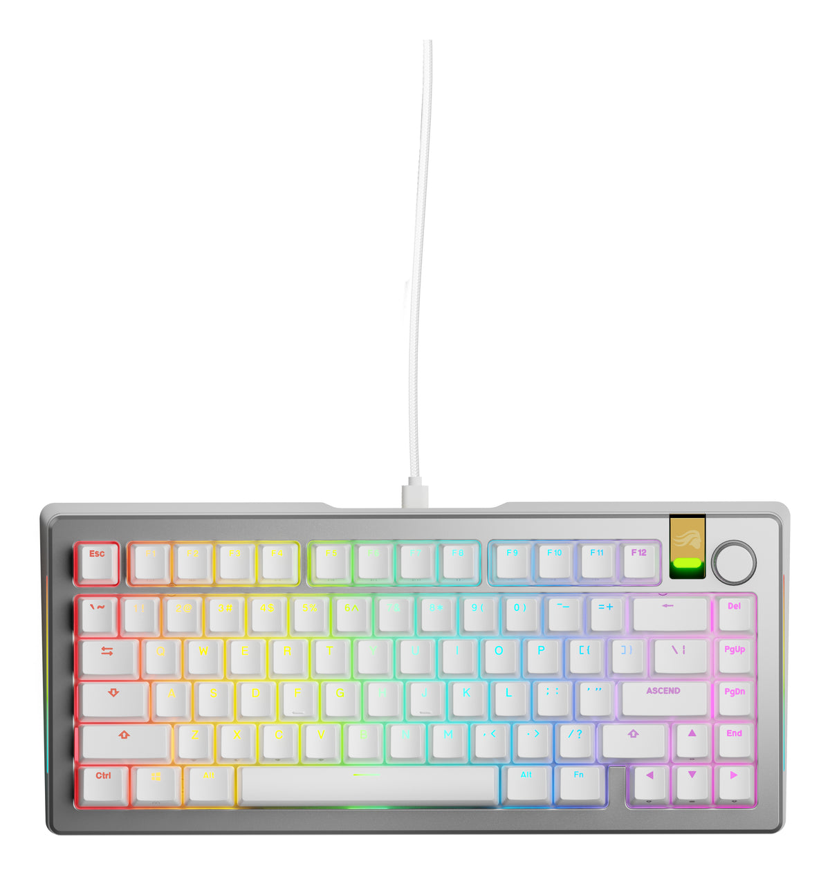 Glorious Gaming GMMK 3 PRO HE 75% Prebuilt Tastatur USB QWERTY US Englisch Silber