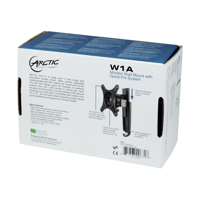 ARCTIC W1A - Monitor-Wandhalterung