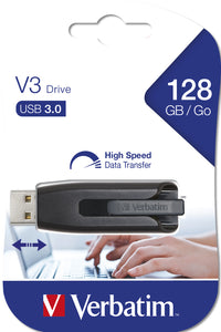 Verbatim V3 - USB 3.0-Stick 128 GB - Schwarz