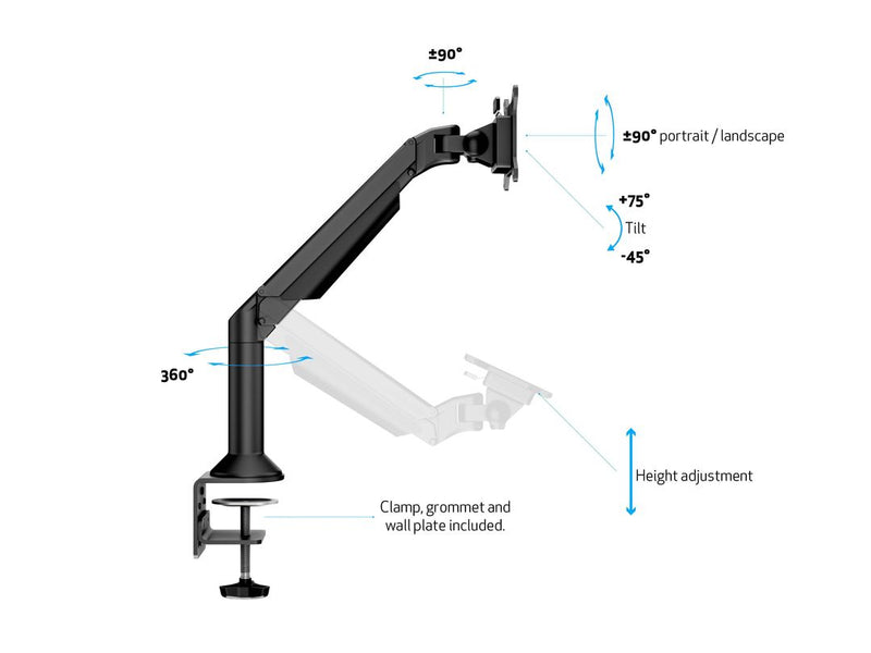 Multibrackets 2432 Flachbildschirm-Tischhalterung 81,3 cm (32") Tisch/Bank Schwarz