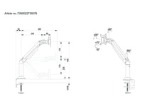 Multibrackets 9376 Flachbildschirm-Tischhalterung 81,3 cm (32") Tisch/Bank Silber
