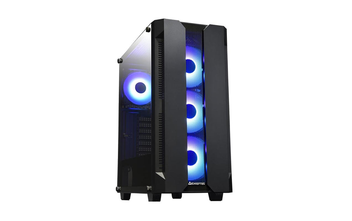 Chieftec Hunter ATX Mid Tower Black Tempered Glass Side Panel