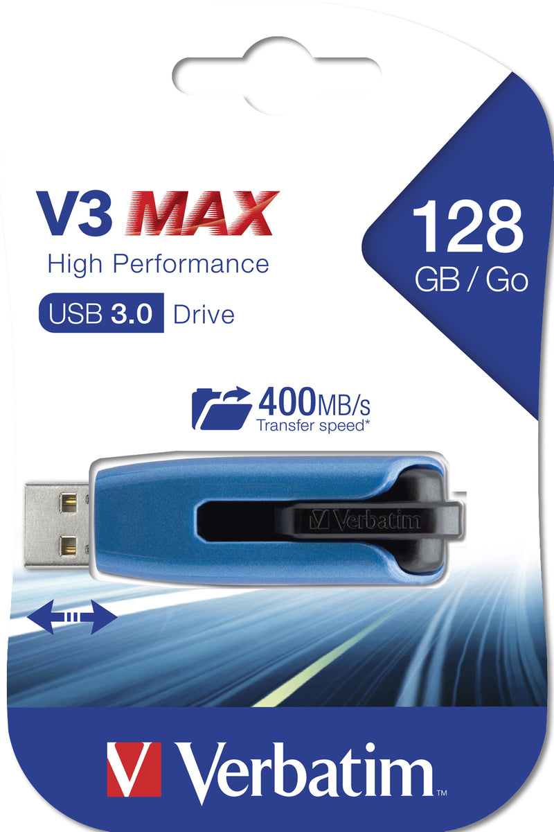 Verbatim V3 MAX - USB 3.0-Stick 128 GB - Blau