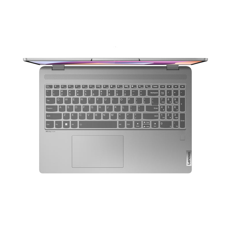 Lenovo IdeaPad Flex 5 16ABR8 AMD Ryzen™ 5 7430U Hybrid (2-in-1) 40,6 cm (16") Touchscreen WUXGA 16 GB LPDDR4x-SDRAM 512 GB SSD Wi-Fi 6 (802.11ax) Windows 11 Home Deutsch Grau