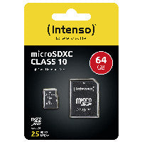Intenso 64GB MicroSDHC MicroSDXC Klasse 10
