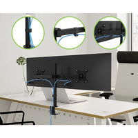 Techly ICA-LCD 482-D Flachbildschirm-Tischhalterung 68,6 cm (27") Tisch/Bank Schwarz