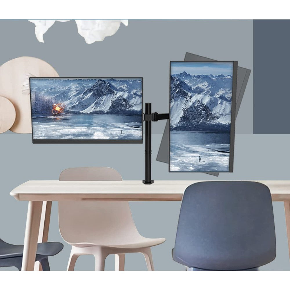 Techly ICA-LCD 482-D Flachbildschirm-Tischhalterung 68,6 cm (27") Tisch/Bank Schwarz