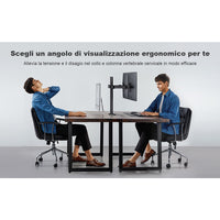 Techly ICA-LCD 482-D Flachbildschirm-Tischhalterung 68,6 cm (27") Tisch/Bank Schwarz