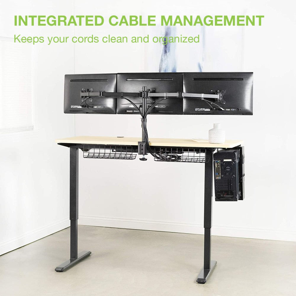 Techly ICA-LCD 482-T Flachbildschirm-Tischhalterung 61 cm (24") Tisch/Bank Schwarz