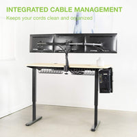 Techly ICA-LCD 482-T Flachbildschirm-Tischhalterung 61 cm (24") Tisch/Bank Schwarz