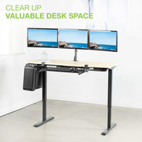 Techly ICA-LCD 482-T Flachbildschirm-Tischhalterung 61 cm (24") Tisch/Bank Schwarz