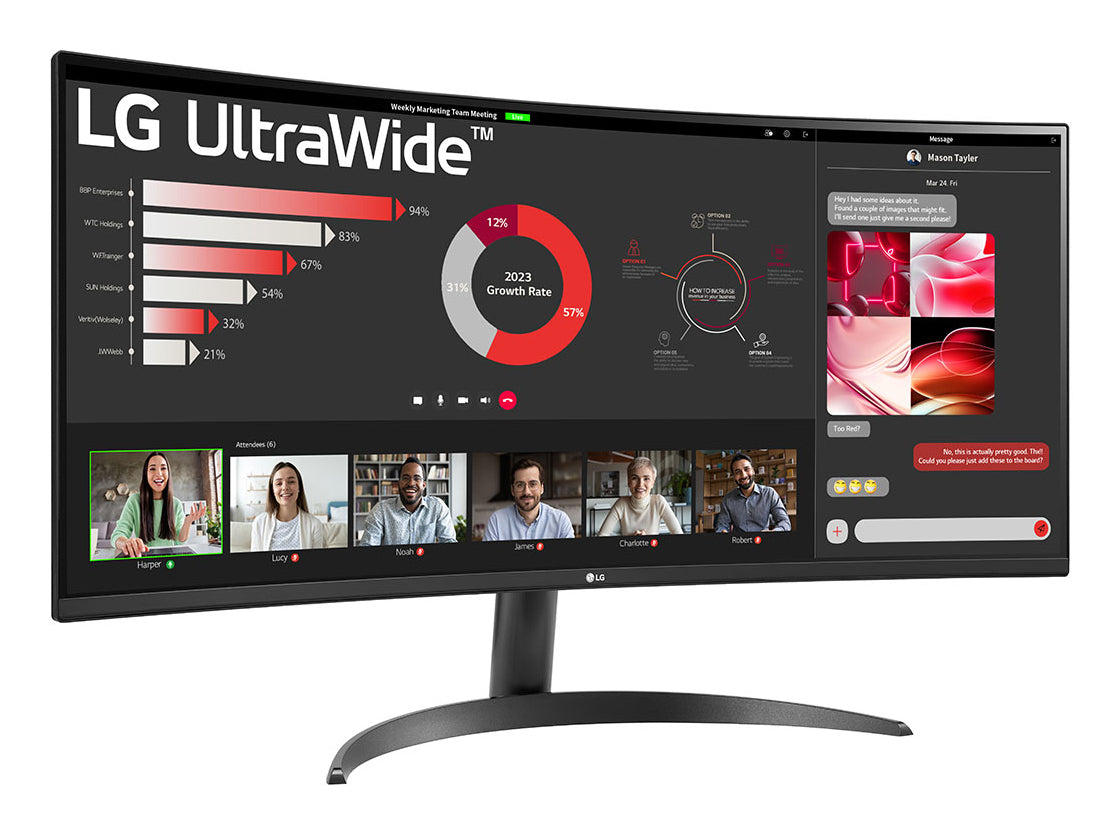 LG 34WR50QK-B Computerbildschirm 86,4 cm (34") 3440 x 1440 Pixel Wide Quad HD Schwarz