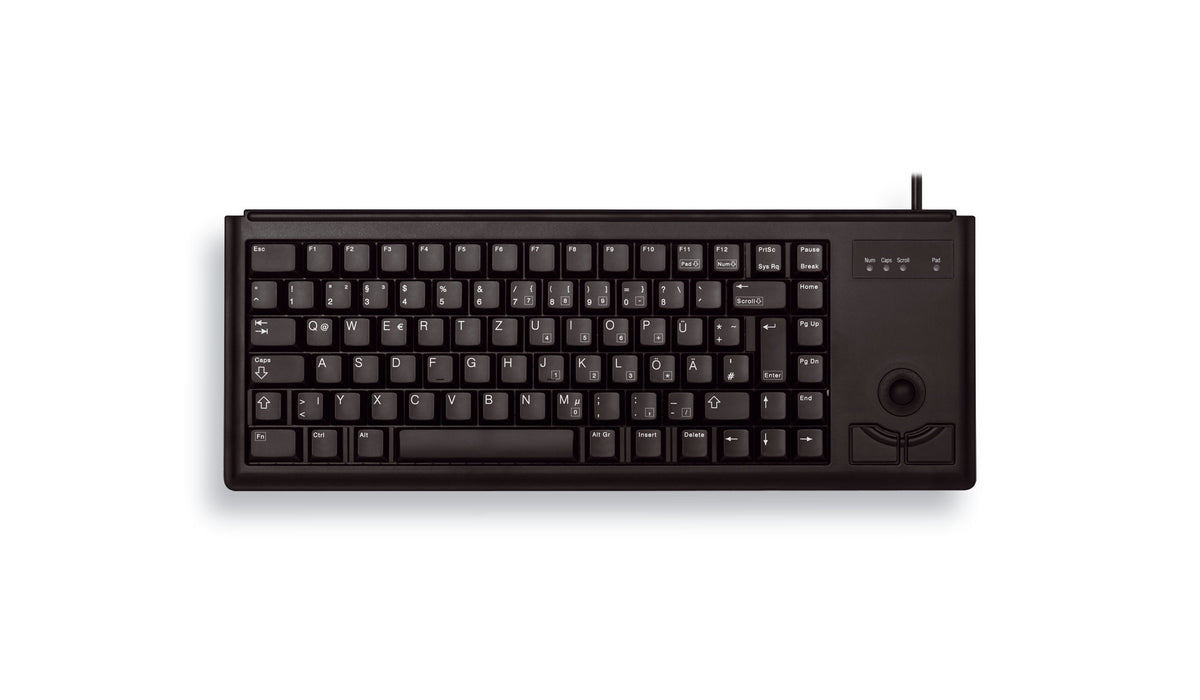 CHERRY G84-4400 TRACKBALL Corded Keyboard, USB, Black (QWERTZ - DE)