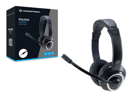 Conceptronic POLONA02B Kopfhörer & Headset Kabelgebunden Kopfband Gaming Schwarz