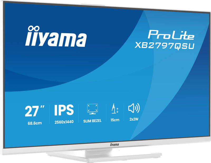 iiyama ProLite XB2797QSU-W1 Computerbildschirm 68,6 cm (27") 2560 x 1440 Pixel Quad HD LED Weiß