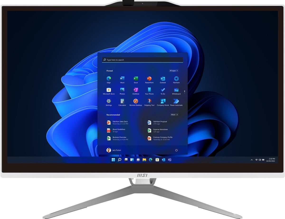 MSI Pro AP222T 13M-046EU Intel® Core™ i3 i3-13100 54,6 cm (21.5") 1920 x 1080 Pixel Touchscreen All-in-One-PC 8 GB DDR4-SDRAM 256 GB SSD FreeDOS Wi-Fi 5 (802.11ac) Weiß