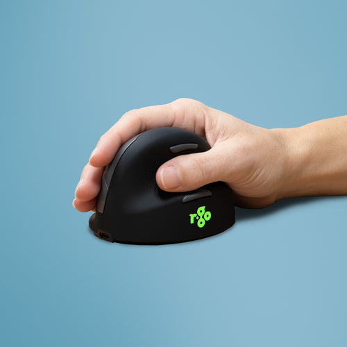 R-Go Tools Ergonomische Maus R-Go HE Break mit Pausensoftware, medium (Handlänge 165-185mm), Rechtshänder, bluetooth, schwarz