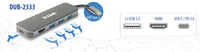 D-Link DUB-2333 laptop-dockingstation & portreplikator Kabelgebunden USB Typ-C Grau