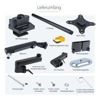 StarTech.com Schreibtisch-Monitorarm mit 2x USB 3.0-Anschlüssen - Monitorhalterung mit Kabelmanagement für bis zu 34 "VESA-Display - Ergonomischer Gelenkarm - Schreibtischklemme/Tülle