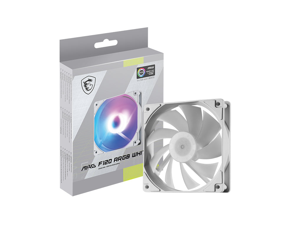 MSI MAG F120 ARGB WHITE x1 Computergehäuse Ventilator 12 cm Weiß 1 Stück(e)