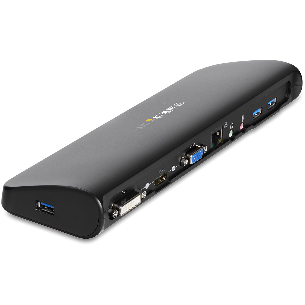 StarTech.com Dual Monitor USB 3.0 Laptop Docking Station mit HDMI/DVI/VGA, 3x USB-A Hub, GbE, Audio, Universal Type-A Dock für Windows/macOS/ChromeOS - TAA Konform