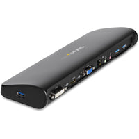 StarTech.com Dual Monitor USB 3.0 Laptop Docking Station mit HDMI/DVI/VGA, 3x USB-A Hub, GbE, Audio, Universal Type-A Dock für Windows/macOS/ChromeOS - TAA Konform