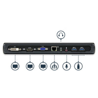StarTech.com Dual Monitor USB 3.0 Laptop Docking Station mit HDMI/DVI/VGA, 3x USB-A Hub, GbE, Audio, Universal Type-A Dock für Windows/macOS/ChromeOS - TAA Konform