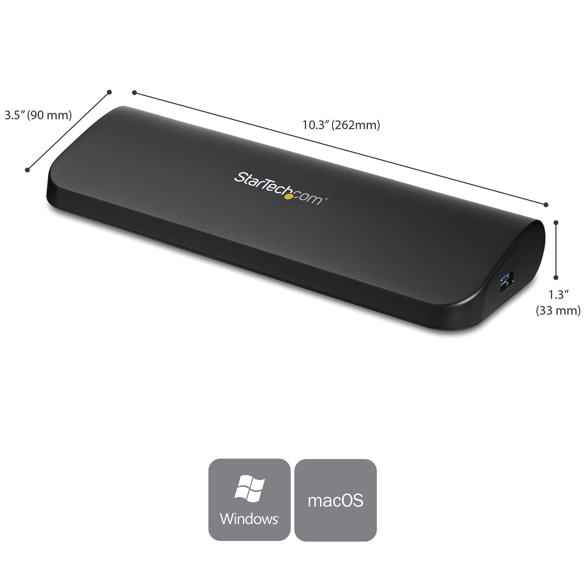StarTech.com Dual Monitor USB 3.0 Laptop Docking Station mit HDMI/DVI/VGA, 3x USB-A Hub, GbE, Audio, Universal Type-A Dock für Windows/macOS/ChromeOS - TAA Konform