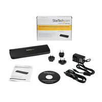 StarTech.com Dual Monitor USB 3.0 Laptop Docking Station mit HDMI/DVI/VGA, 3x USB-A Hub, GbE, Audio, Universal Type-A Dock für Windows/macOS/ChromeOS - TAA Konform
