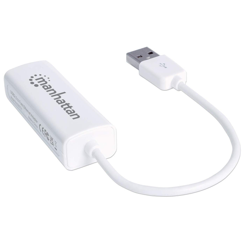 Manhattan USB-A auf Fast Ethernet Adapter, USB 2.0 auf 10/100 Mbit/s Fast Ethernet