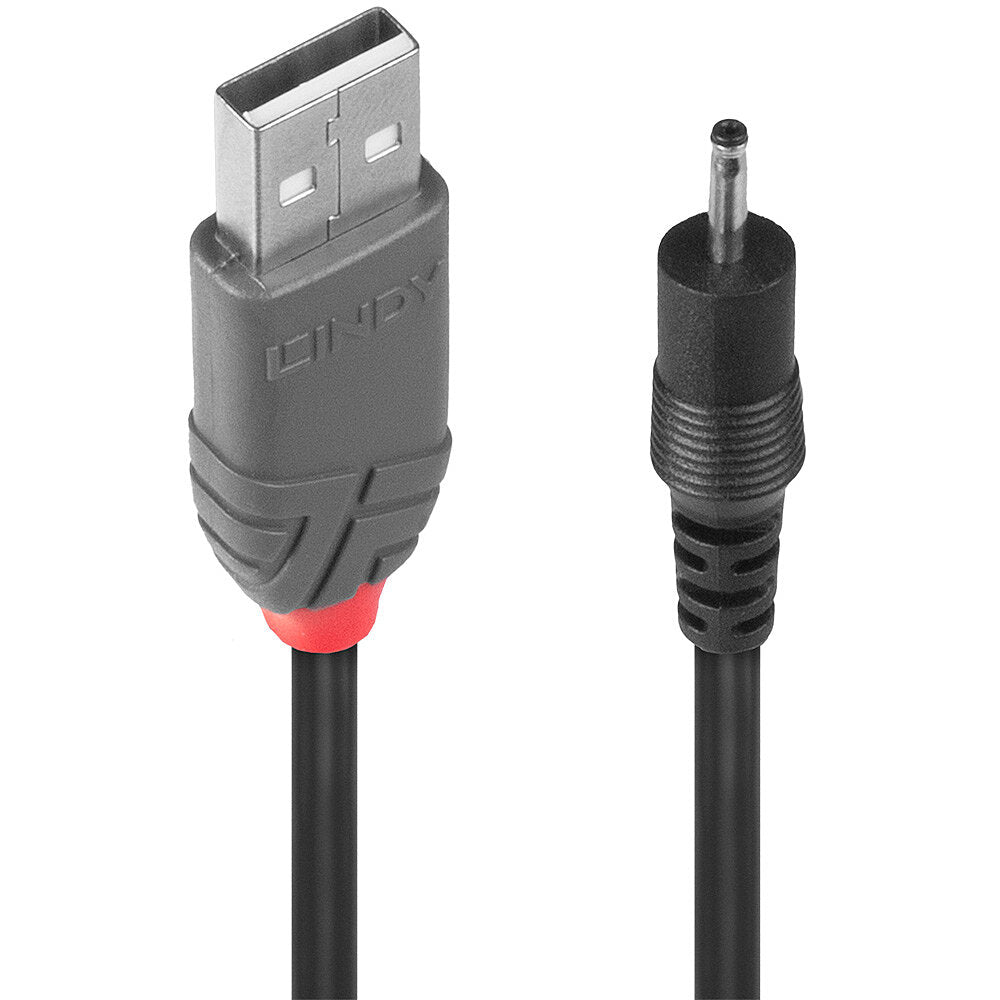 Lindy 70265 Stromkabel Schwarz 1,5 m USB A EIAJ-01 (2.5 mm, 0.7 mm)