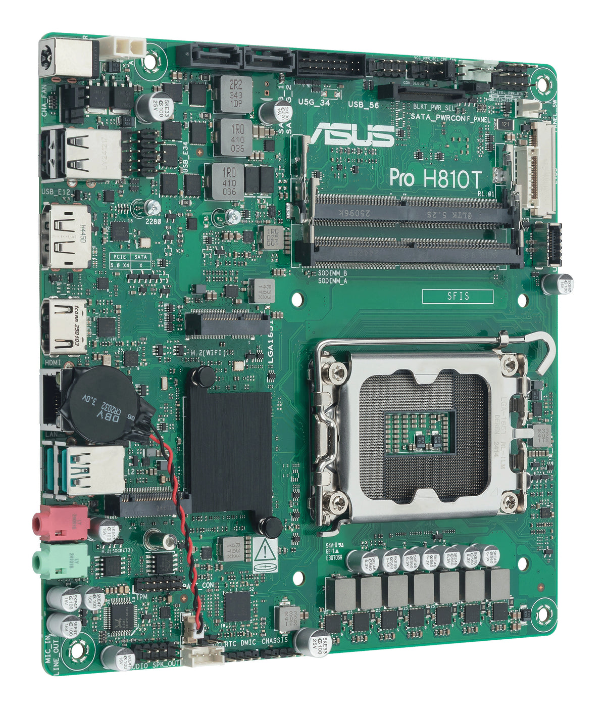 ASUS Pro H810T-CSM Intel H810 LGA 1851 (Socket V1) Thin Mini ITX