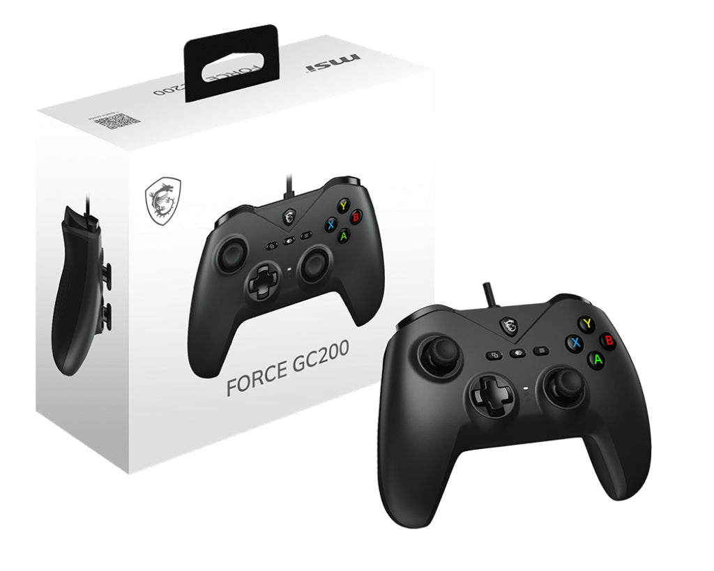 MSI FORCE GC200 Gaming-Controller Schwarz USB Gamepad Analog / Digital Android, PC