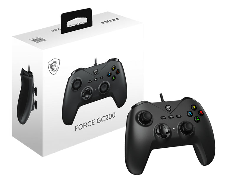 MSI FORCE GC200 Gaming-Controller Schwarz USB Gamepad Analog / Digital Android, PC