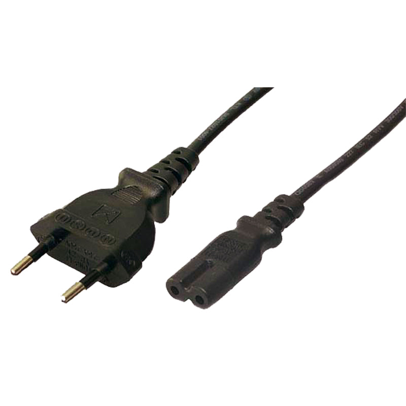 LogiLink CP092 Stromkabel Schwarz 1,8 m Netzstecker Typ C C8-Koppler