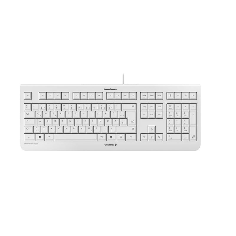 CHERRY KC 1000, Kabelgebundene Tastatur, Weiß Grau, USB (QWERTZ - DE)