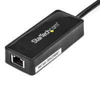 StarTech.com USB 3.0 Gigabit Ethernet Lan Adapter mit USB Port - Schwarz