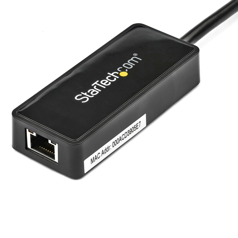 StarTech.com USB 3.0 Gigabit Ethernet Lan Adapter mit USB Port - Schwarz