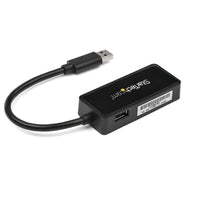 StarTech.com USB 3.0 Gigabit Ethernet Lan Adapter mit USB Port - Schwarz
