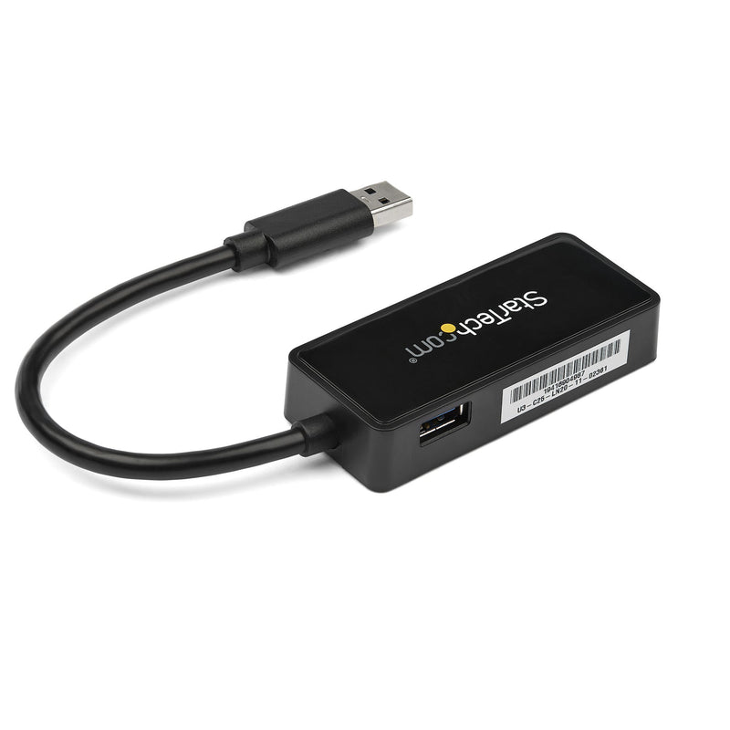 StarTech.com USB 3.0 Gigabit Ethernet Lan Adapter mit USB Port - Schwarz