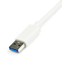 StarTech.com USB 3.0 Gigabit Ethernet Lan Adapter mit USB Port - Weiß